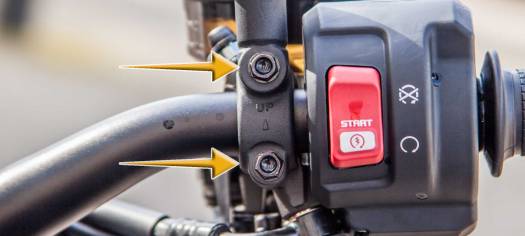 Bremshebel und Kupplungshebel Klemmschelle loesen