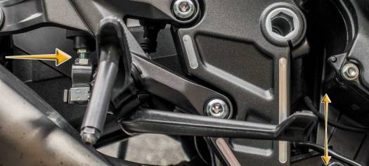 Motorrad Bremspedal Hoehe einstellen