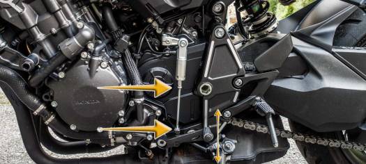 Motorrad Schalthebel Hoehe einstellen