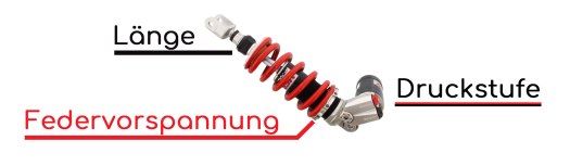 Federbein einstellen