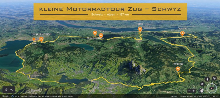 kleine Motorradtour Zug – Schwyz