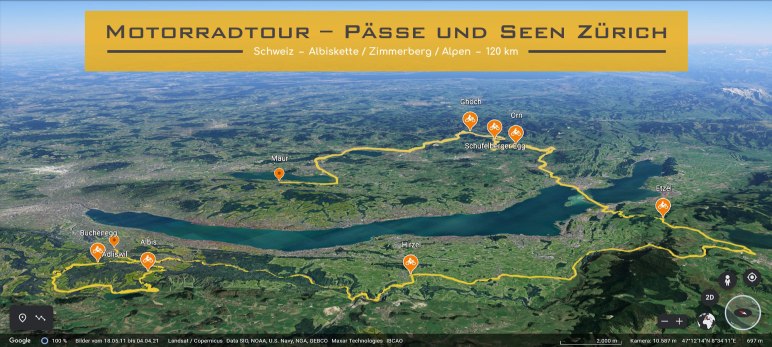 Motorradtour – Paesse und Seen Zuerich
