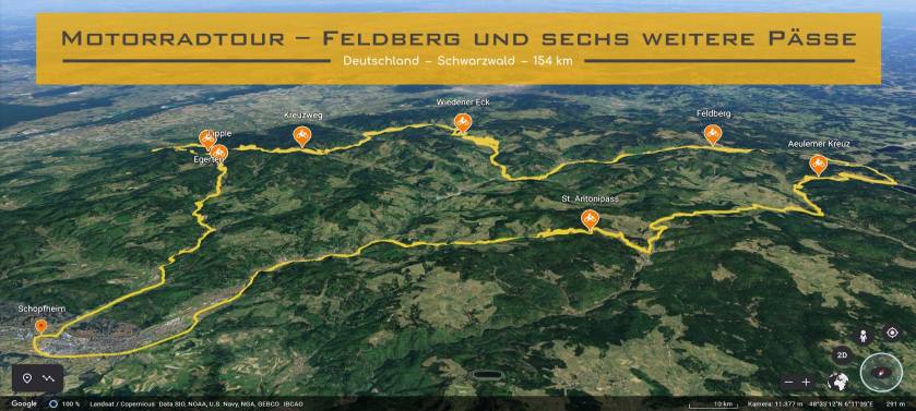 Motorradtour – Feldberg und sechs weitere Paesse