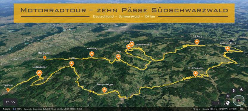Motorradtour – zehn Paesse Suedschwarzwald