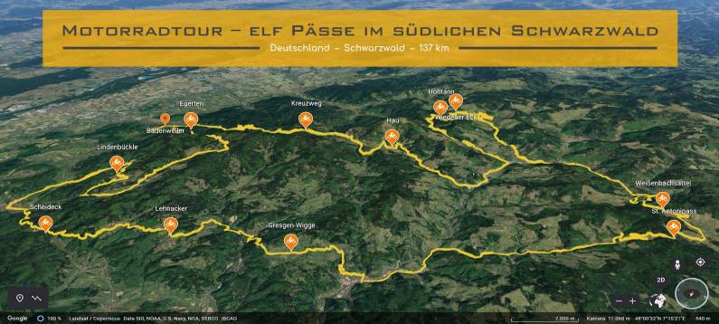 Motorradtour – elf Paesse im suedlichen Schwarzwald
