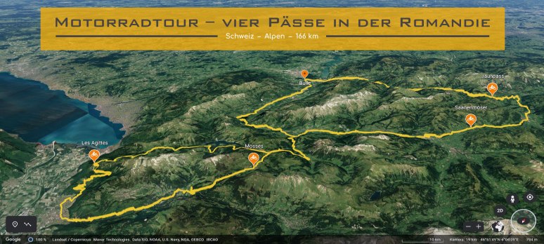 Motorradtour – vier Paesse in der Romandie