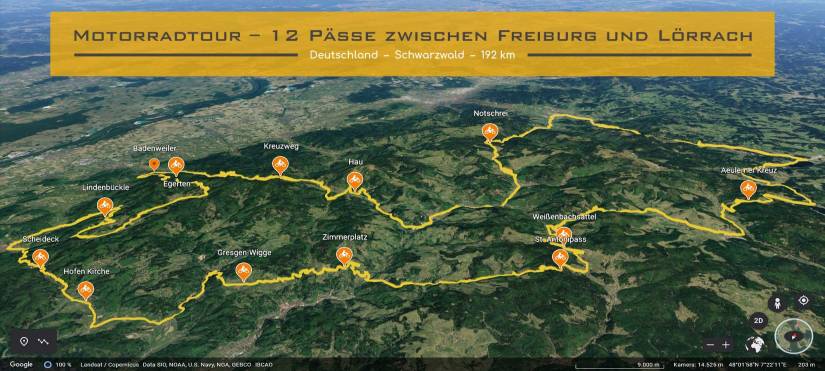 Motorradtour – zwoelf Paesse zwischen Freiburg und Loerrach