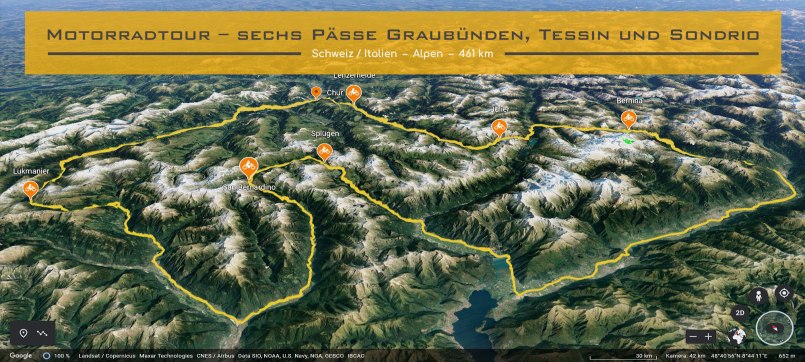 Motorradtour – sechs Paesse Graubuenden, Tessin und Sondrio