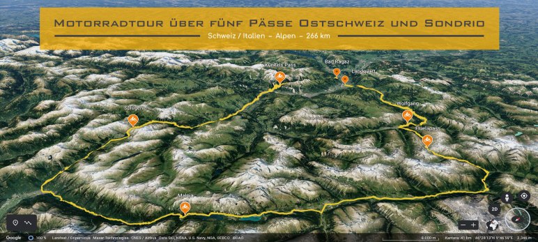Motorradtour ueber fuenf Paesse Ostschweiz und Sondrio