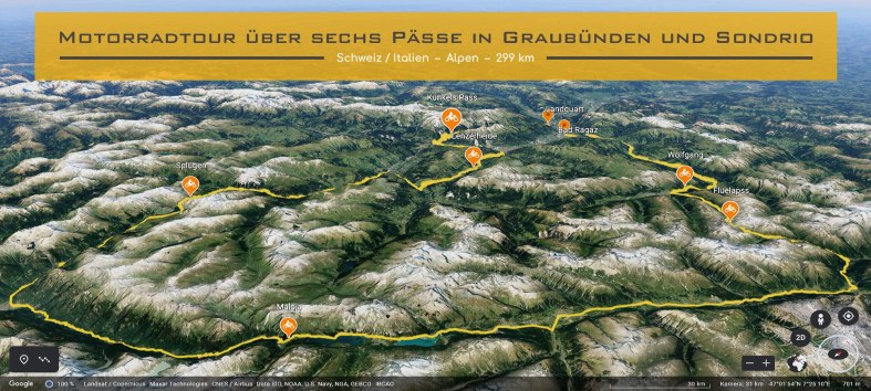Motorradtour ueber sechs Paesse in Graubuenden und Sondrio