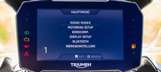 Triumph Tiger 900 GT Pro – Testbericht - Einstellungen - Komfort