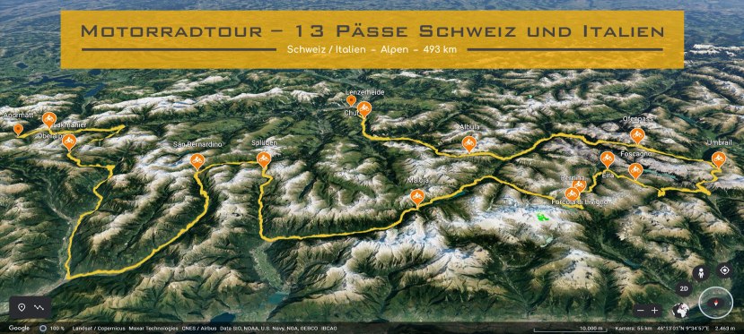 Motorradtour – dreizehn Paesse Schweiz und Italien
