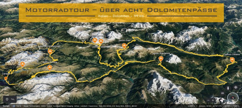 Motorradtour – ueber acht Dolomitenpaesse