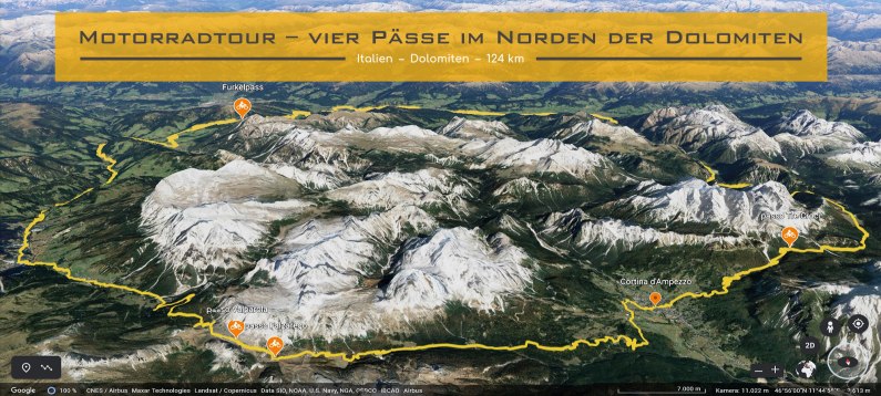 Motorradtour – vier Paesse im Norden der Dolomiten