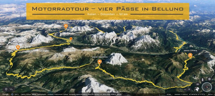 Motorradtour – vier Paesse in Belluno